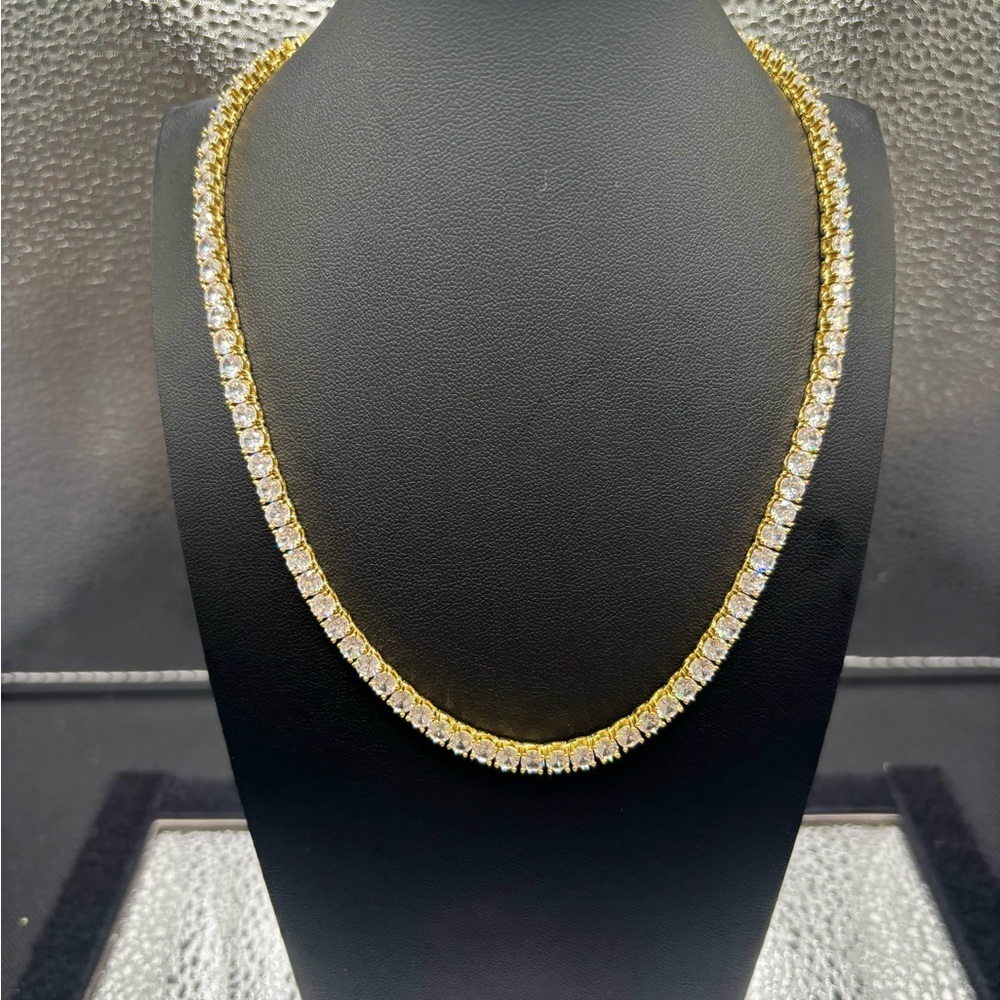 Elegant Gold and Sterling Silver Necklace Chocker